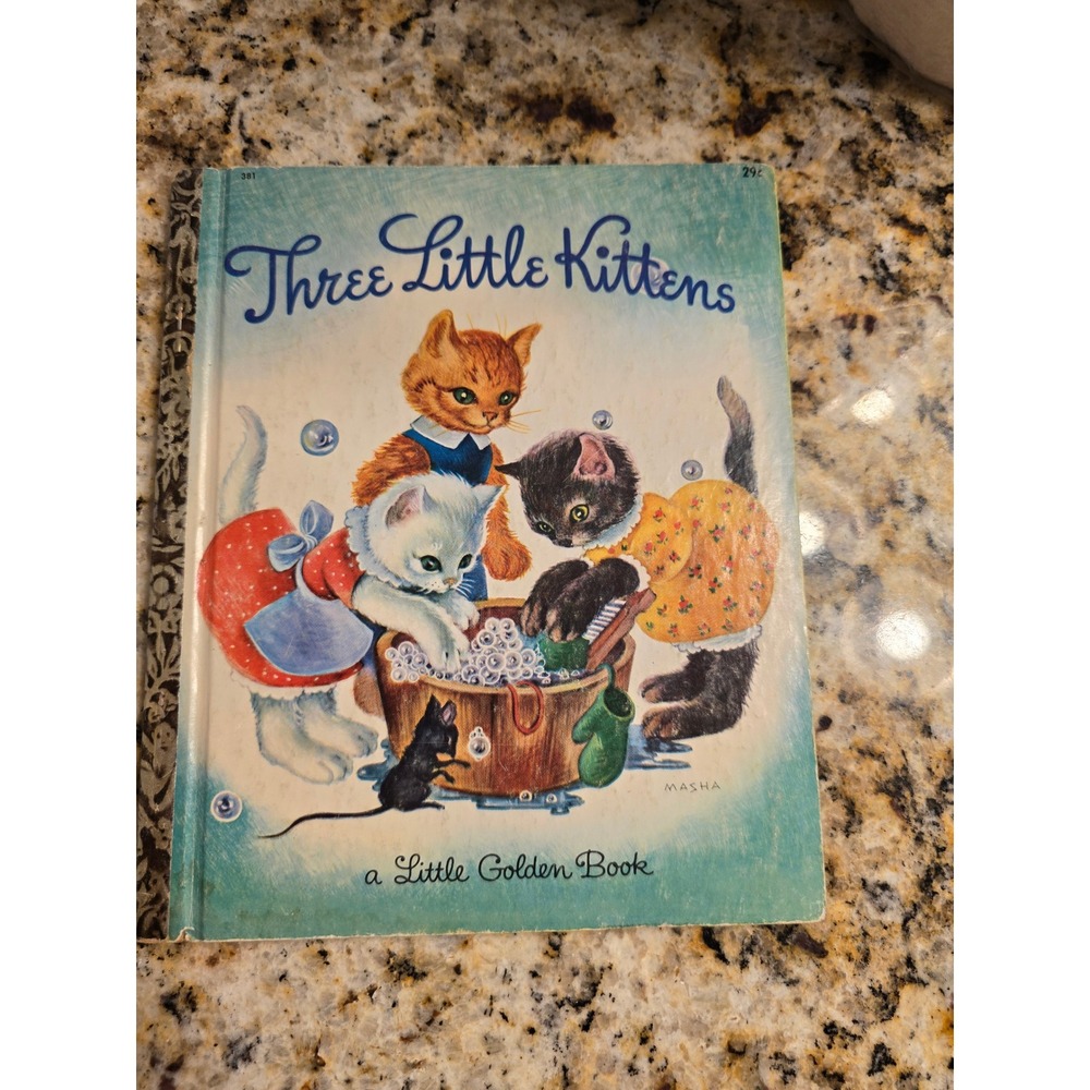 Three Little Kittens Littleâ Golden Book Vintage Masha Illustrations 1942 381